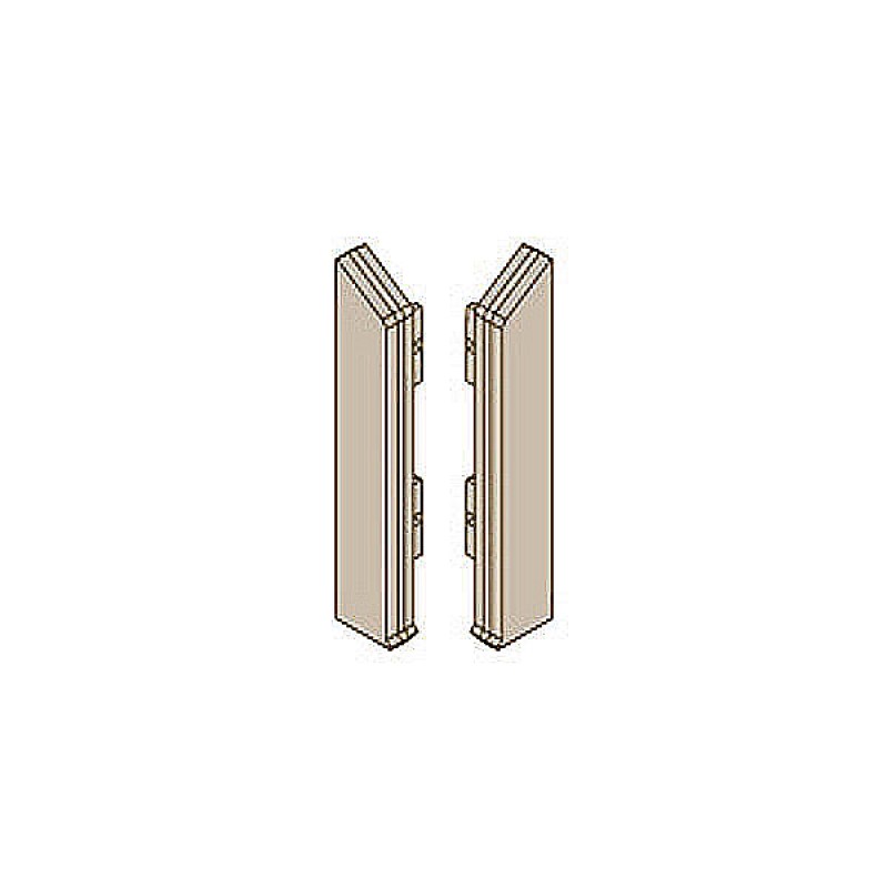 PKITDSBT 70 - Заглушка для плинтуса PROSKIRTING ISP H= 70 мм, ПВХ блестящий, цвет титан