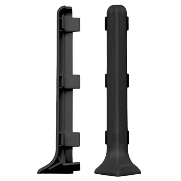 КПл 60-2.15 Угол внешний из ПВХ для плинтуса Пл 60, цвет чёрный (2 шт.)