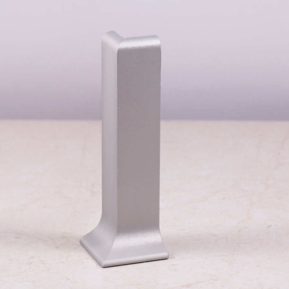 Наружный угол для плинтуса PL 100.3000.AA, H=100 мм, алюминий матовый, цвет серебро